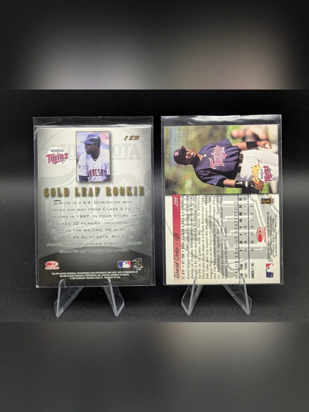 David Ortiz 1998 Rookie Cards RC Lot Leaf Donruss Stadium Club Pacific HOF Star